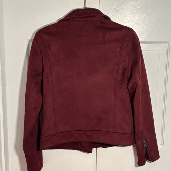 Faux Suede Old Navy Eggplant Moto Jacket S Fall - Picture 3 of 7